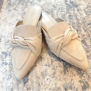 Tan J Crew Mules